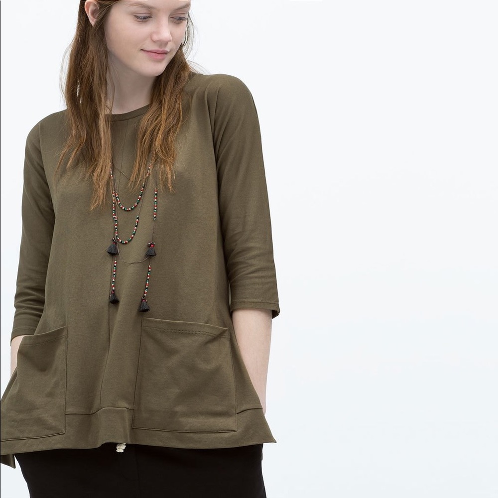 Zara tee with pockets